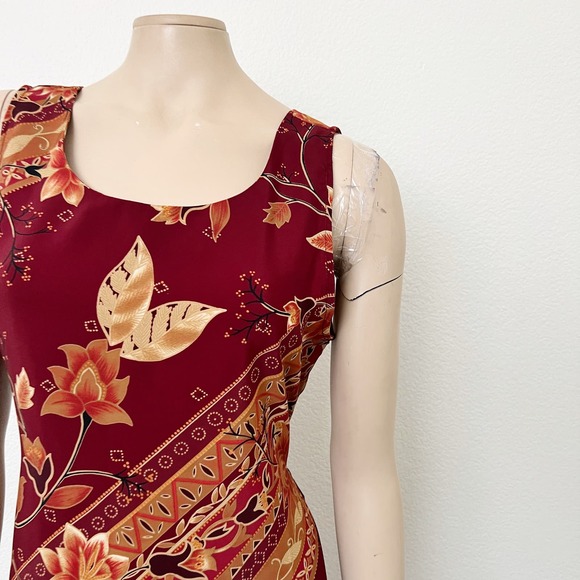 Vintage Red and Orange Maxi Dress - Picture 4 of 10